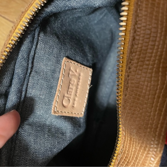 Clare V midi sac crossbody shoulder bag tan lizard leather - Picture 6 of 12